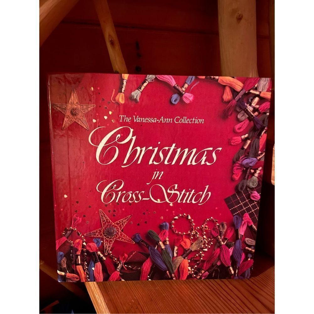 Vanessa Ann Christmas Cross-Stitch Patterns Binder Vintage Holiday Craft 1990s